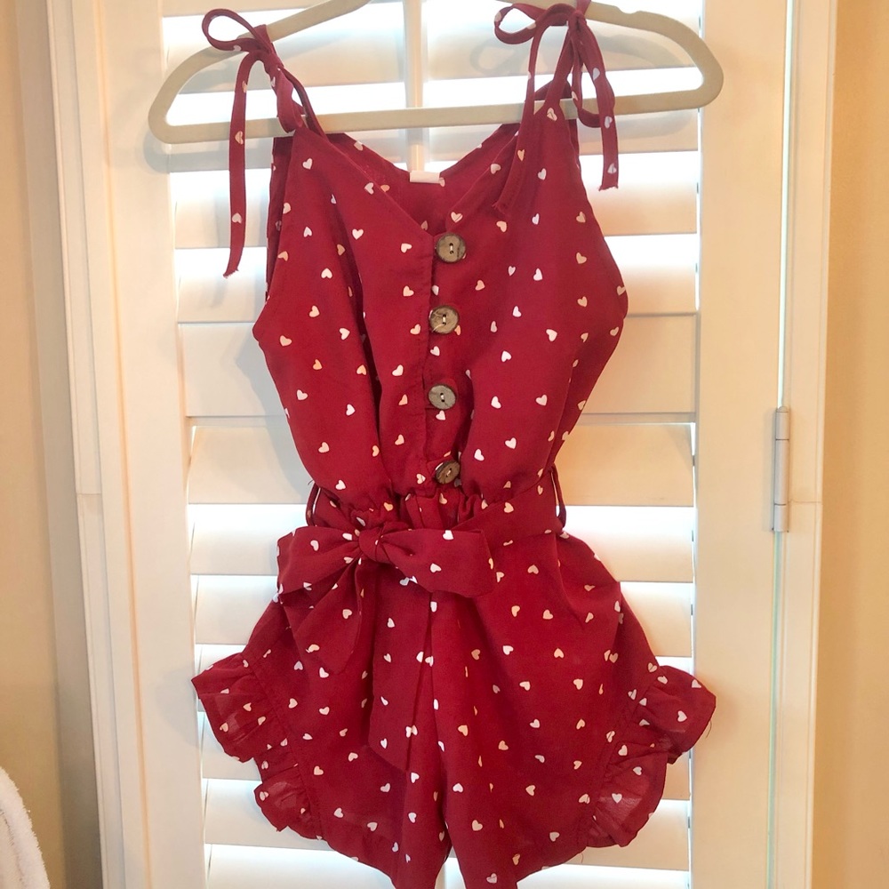 Girls red summer jumper